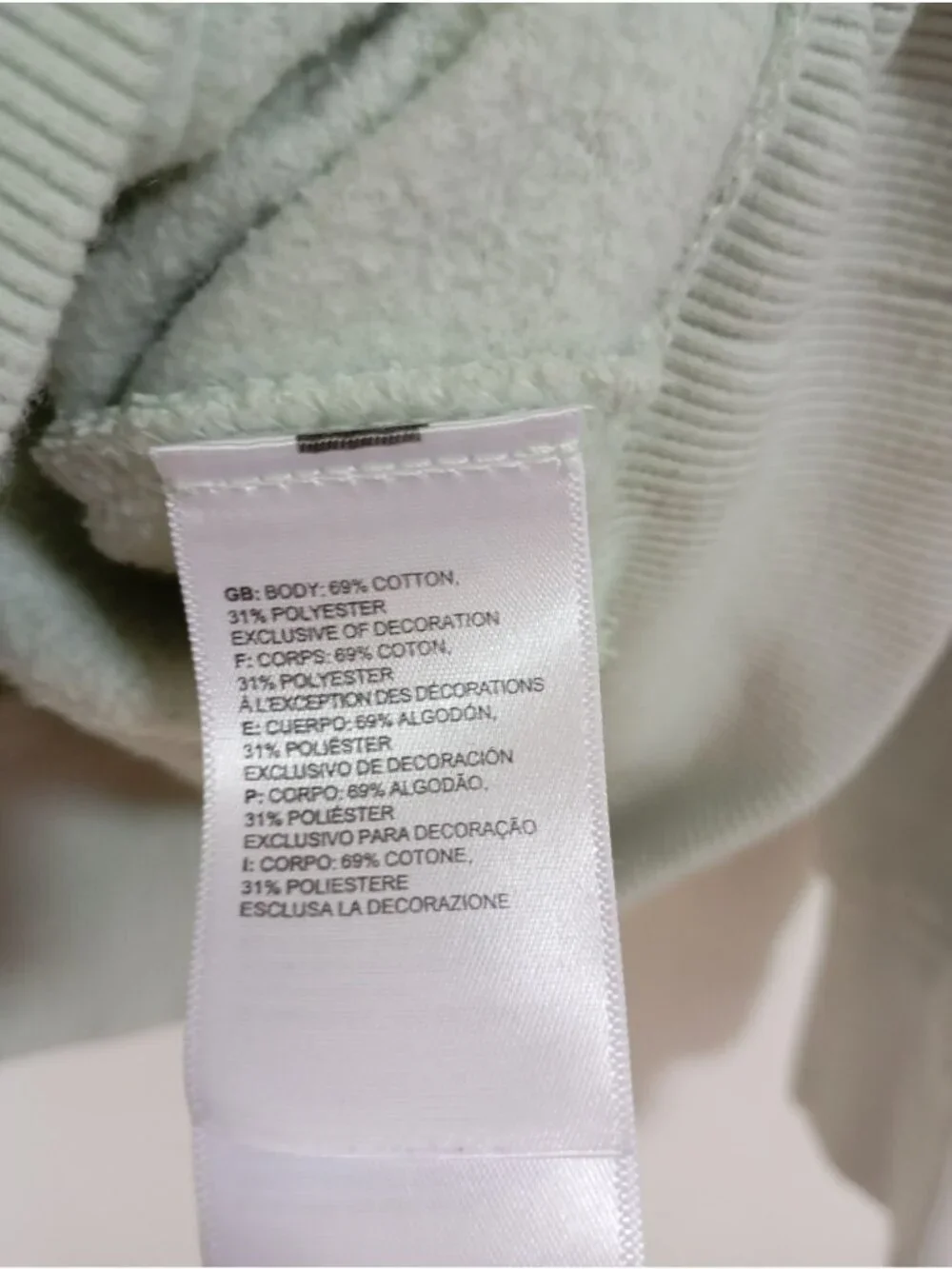 The North Face Mens Light Green Pullover Hoodie Size S Cotton Blend